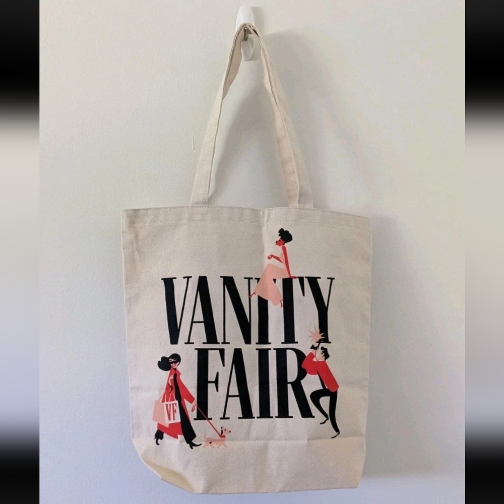 VANITY FAIR Tote Shoulder Farmers Market Grocery Bag Limited Edition Dog Walk